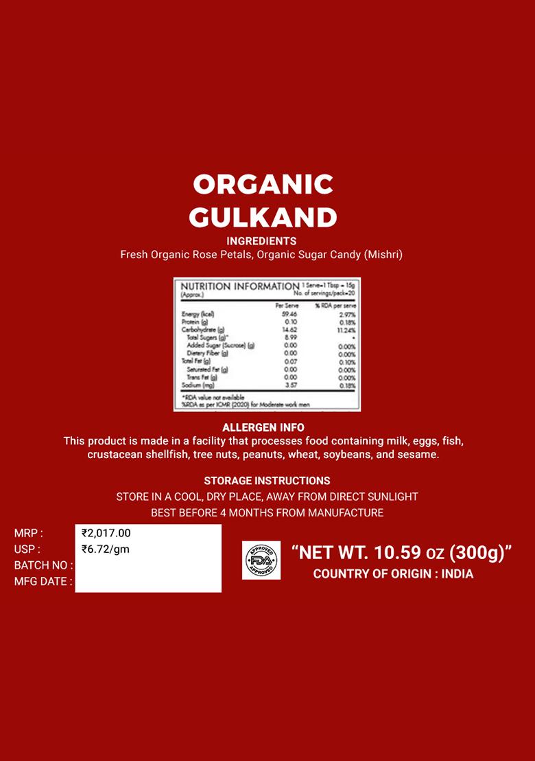 Organic Gulkand 10.59 oz (300 g) - Indya
