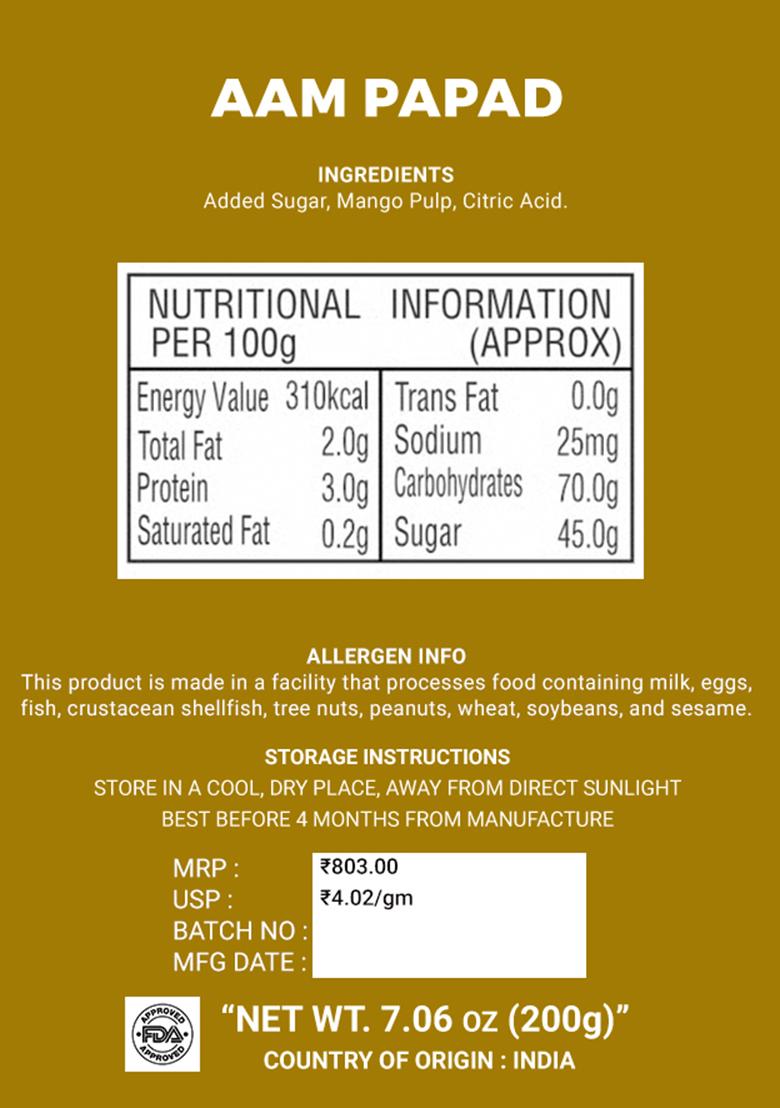 Aam Papad 7.06 oz (200 g) - Indya