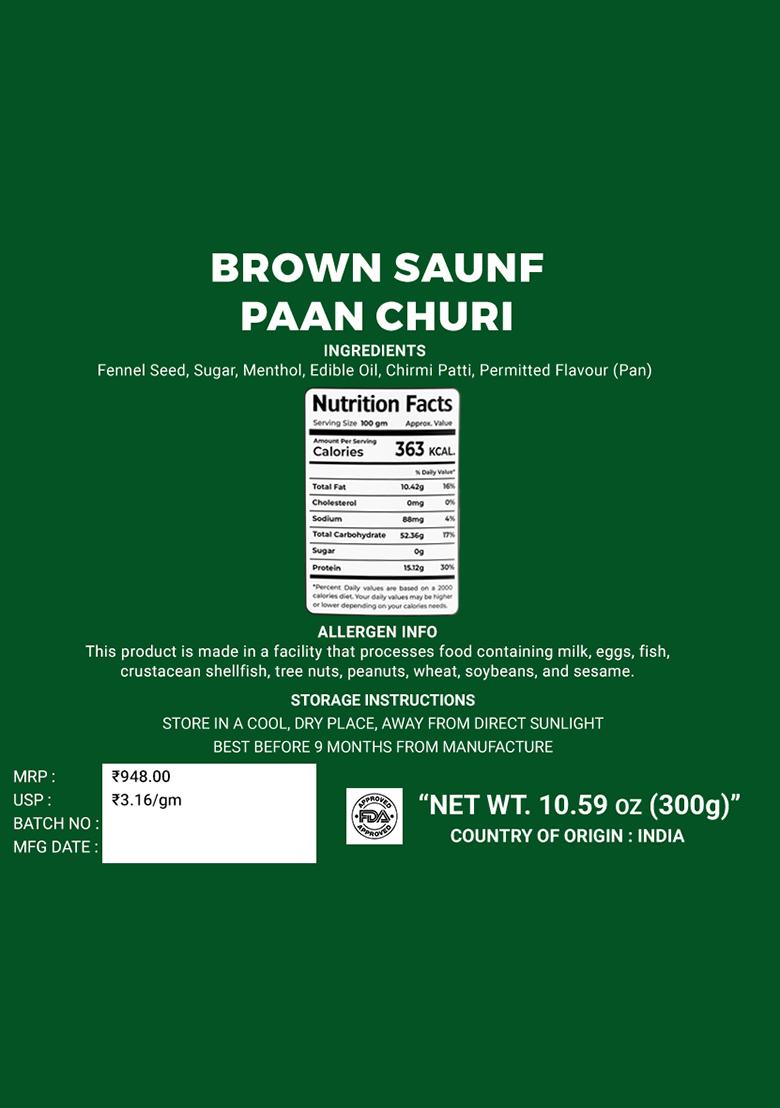 Brown Saunf Paan Churi 10.59 oz (300 g) - Indya