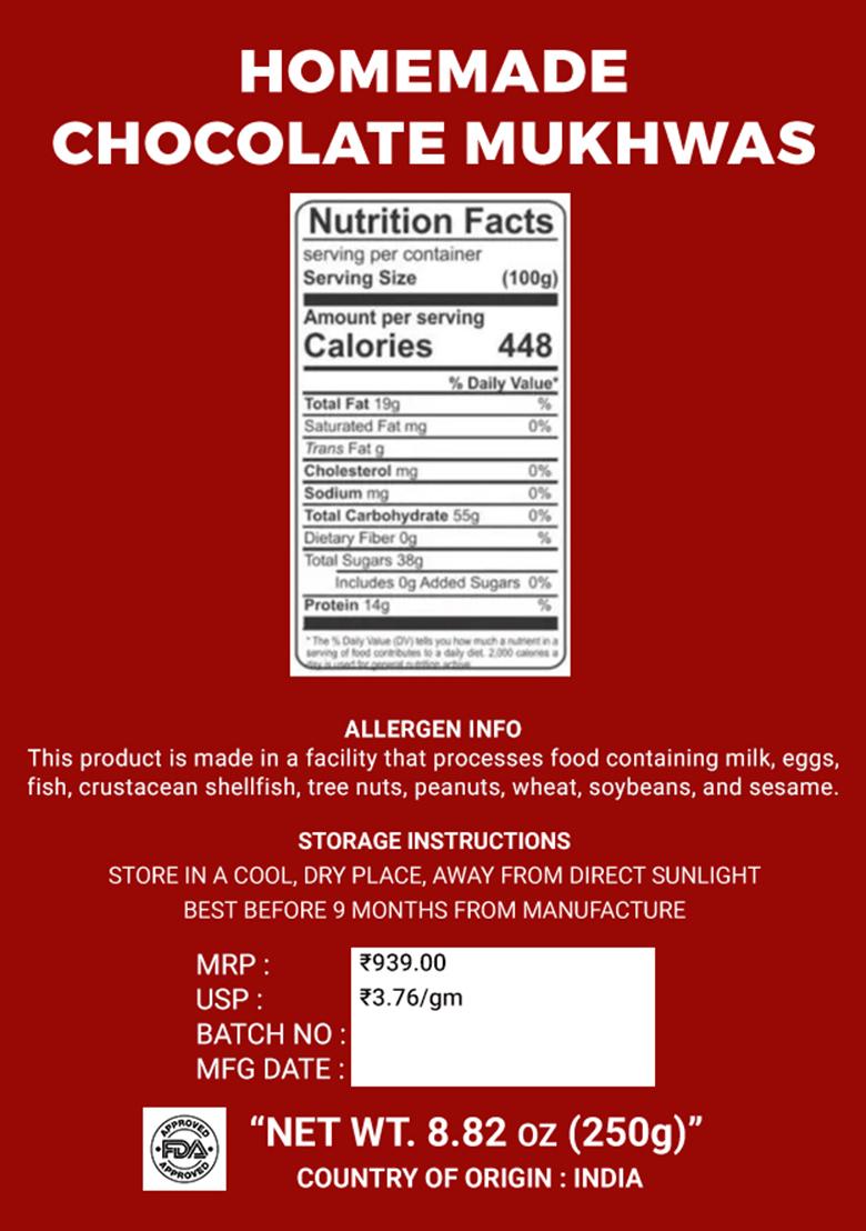 Homemade Chocolate Mukhwas 8.82 oz (250 g) - Indya