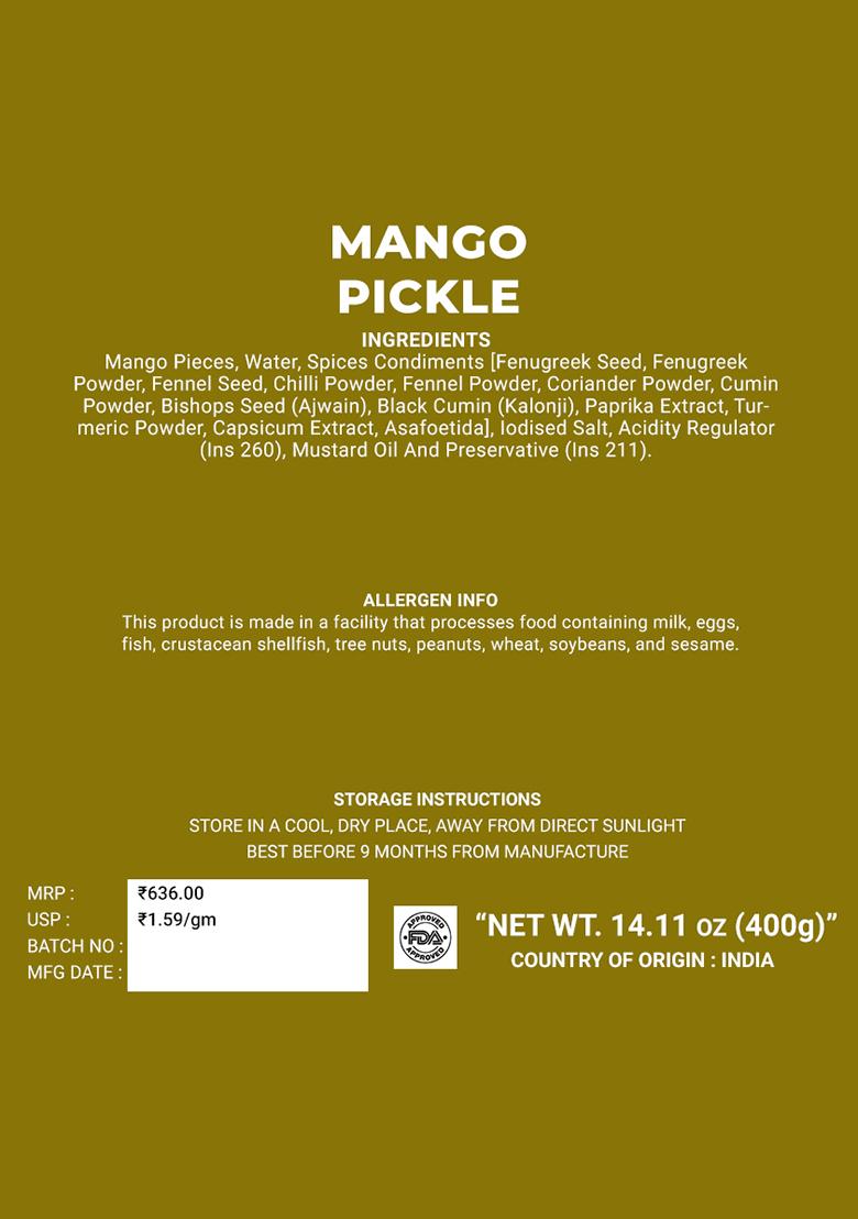 Mango Pickle - Chatpata 14.11 oz (400 g) - Indya