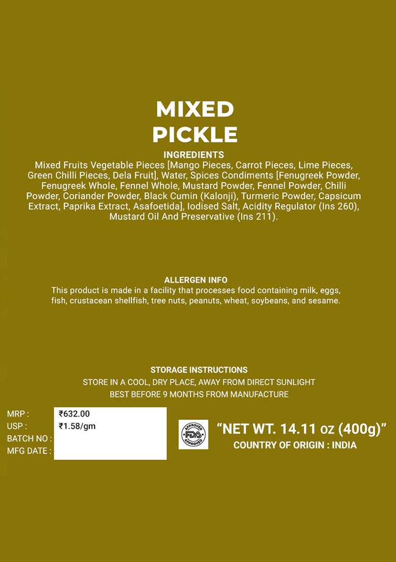 Mixed Pickle - Mazedaar 14.11 oz (400 g) - Indya