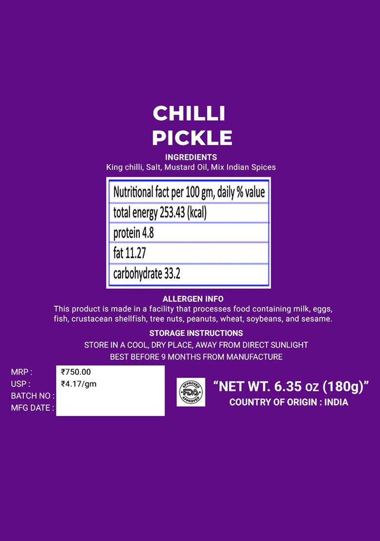 Bhut Jolokia Pickle - King Chilli 6.35 oz (180 g) - Indya