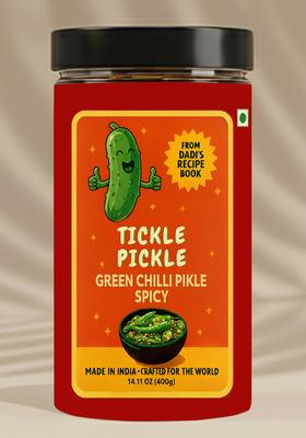 Green Chilli Pickle - Hommade Brand 14.11 oz (400 g)