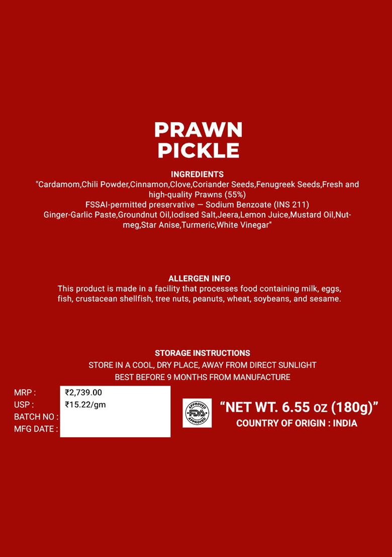 Prawn Pickle - Coastal Style 6.35 oz (180 g) - Indya