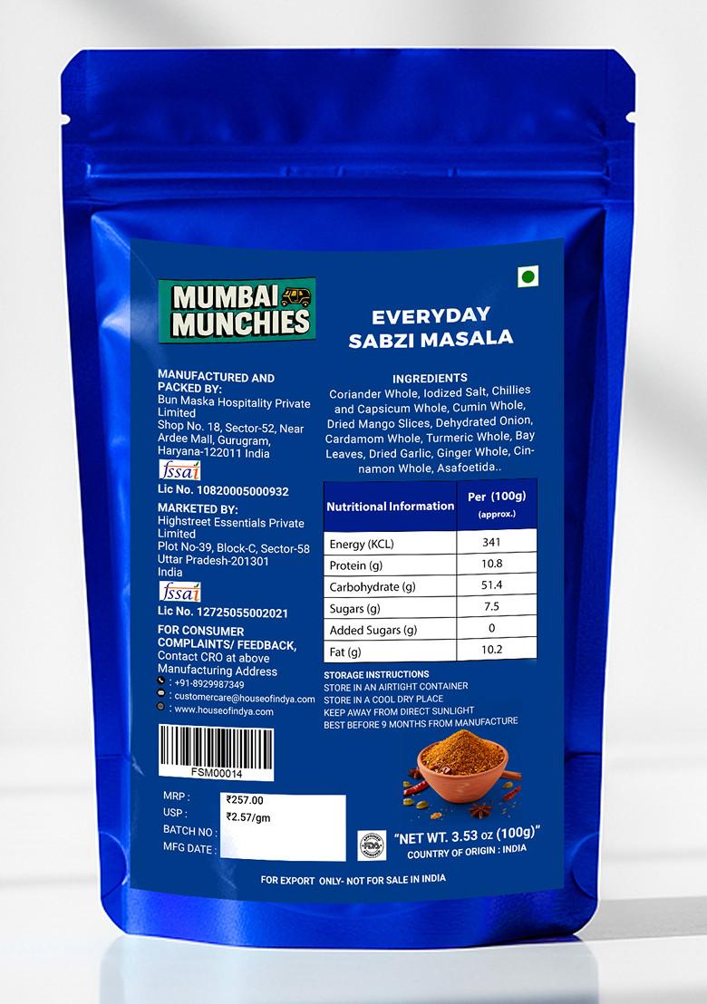 Everyday Sabzi Masala 3.53 oz (100 g) - Indya