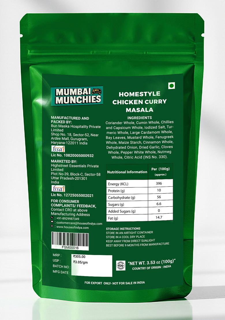 Homestyle Chicken Curry Masala 3.53 oz (100 g) - Indya
