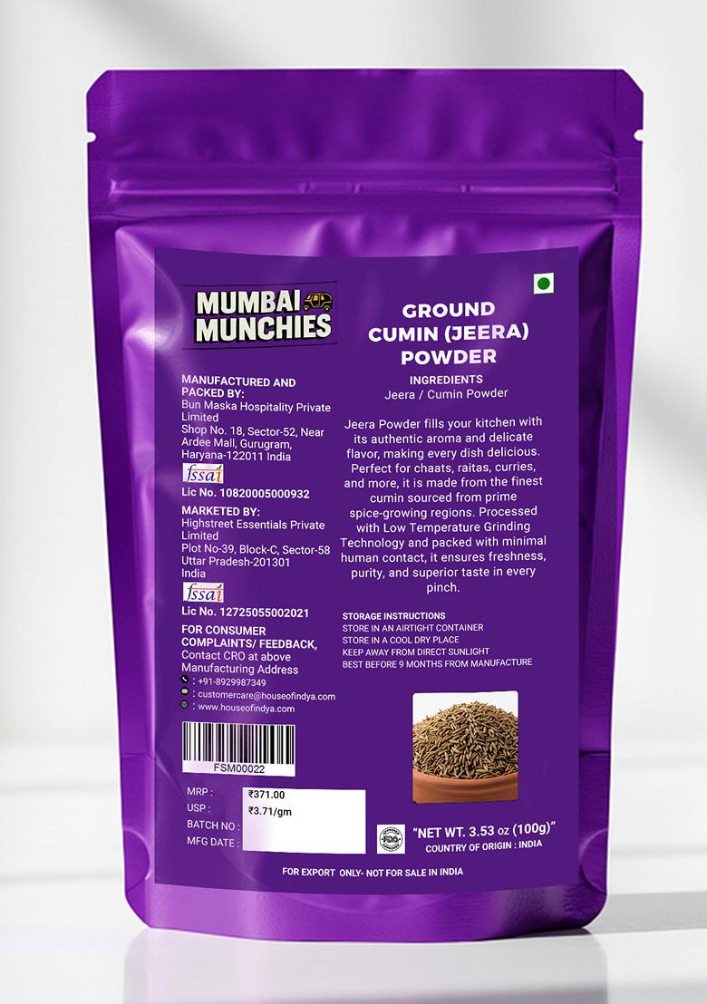 Ground Cumin (Jeera) Powder 3.53 oz (100 g) - Indya