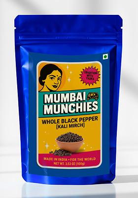 Whole Black Pepper (Kali Mirch) 3.53 oz (100 g)