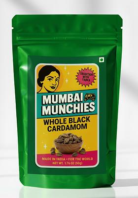 Whole Black Cardamom (Badi Elaichi) 1.76 oz (50 g)