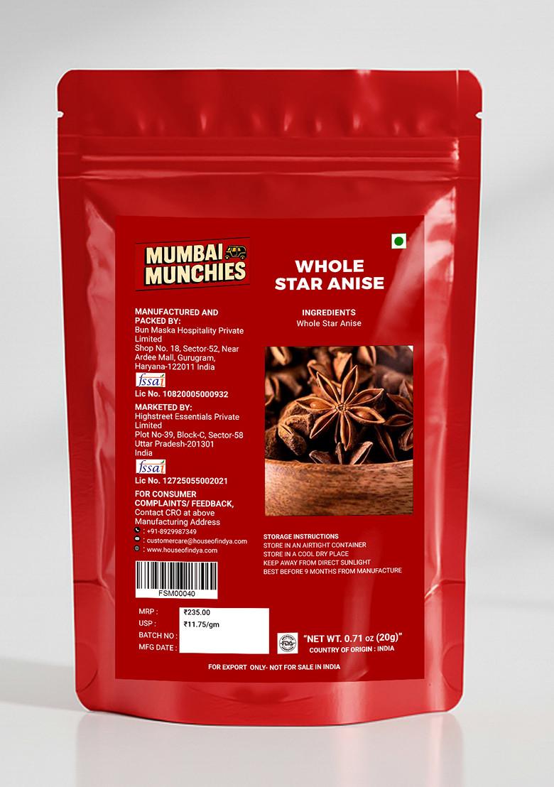 Whole Star Anise 0.71 oz (20 g) - Indya