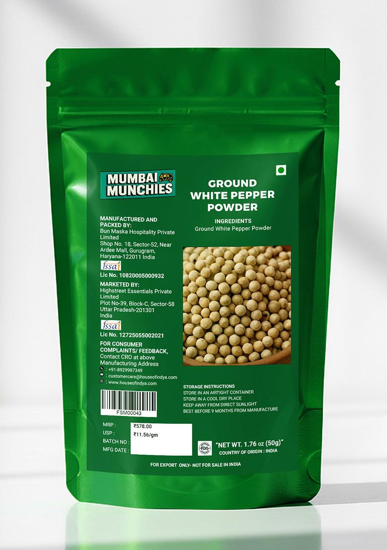 Ground White Pepper Powder 1.76 oz (50 g) - Indya