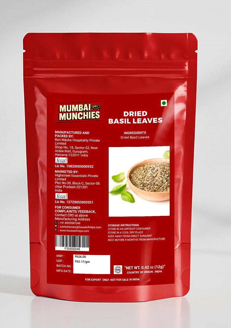 Dried Basil Leaves 0.42 oz (12 g) - Indya