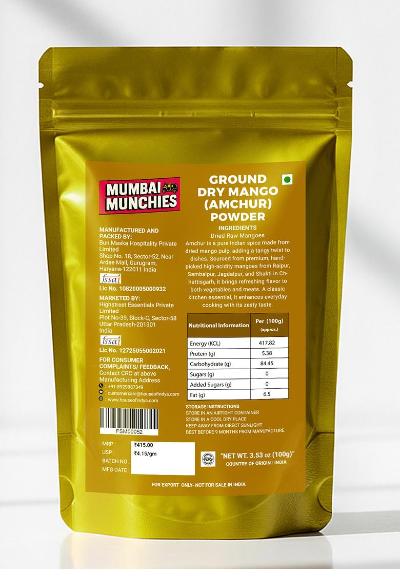 Ground Dry Mango (Amchur) Powder 3.53 oz (100 g) - Indya