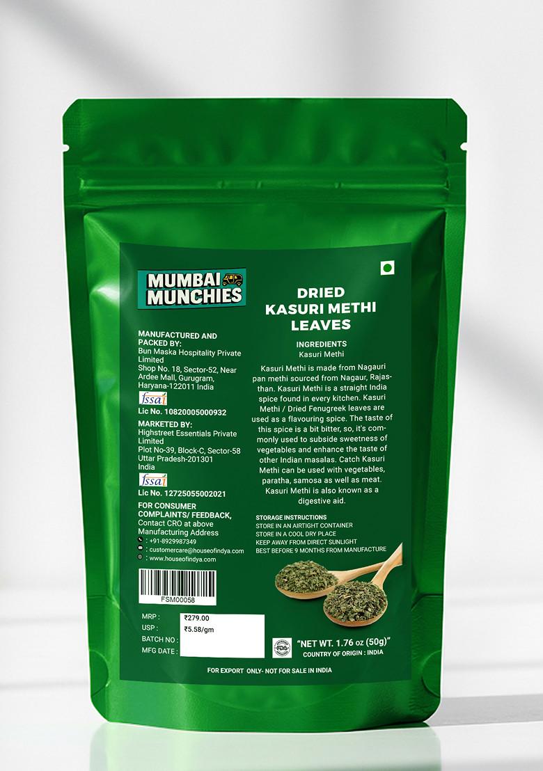 Dried Kasuri Methi Leaves 1.76 oz (50 g) - Indya