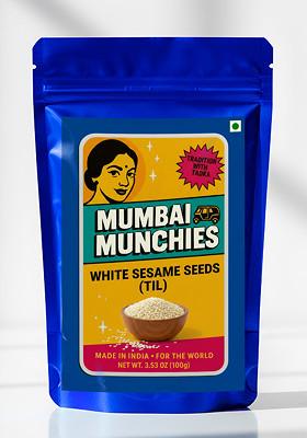 White Sesame Seeds (Til) 3.53 oz (100 g)