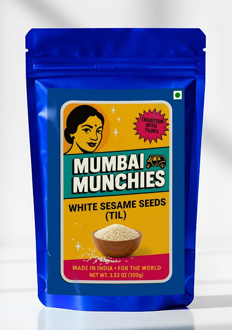 White Sesame Seeds (Til) 3.53 oz (100 g) - Indya