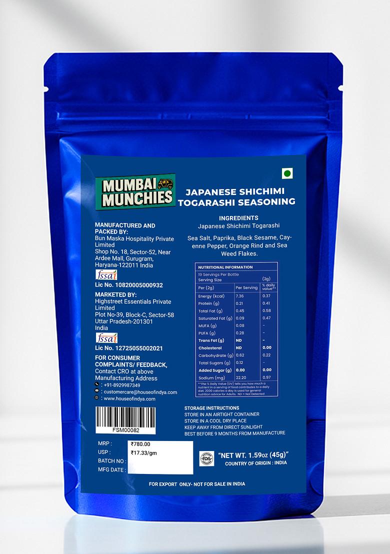 Japanese Shichimi Togarashi Seasoning 1.59 oz (45 g) - Indya