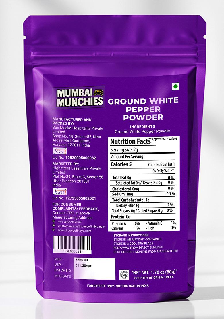 Ground White Pepper Powder 1.76 oz (50 g) - Indya