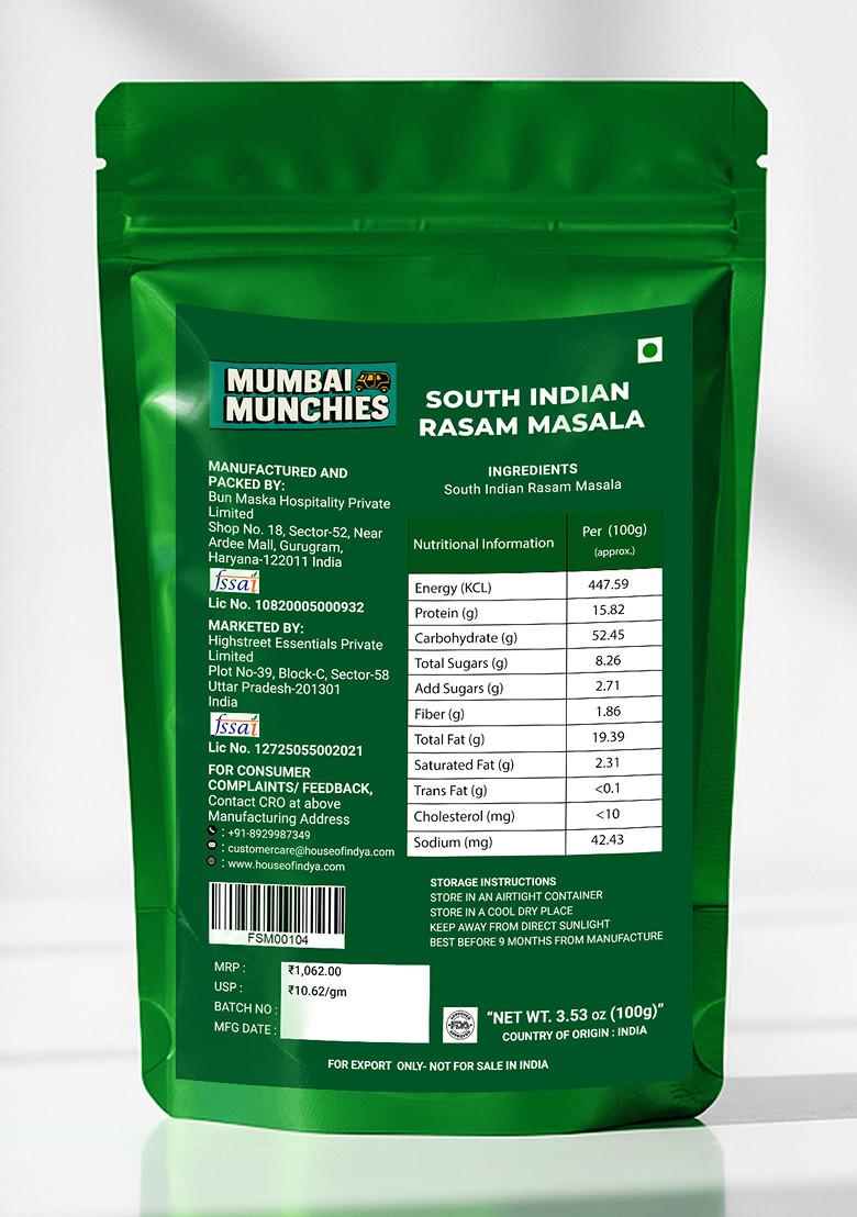 South Indian Rasam Masala 3.53 oz (100 g) - Indya