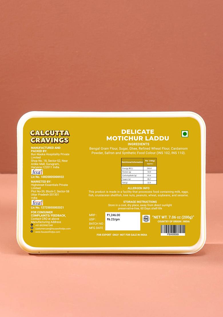 Delicate Motichur Laddu 7.06 oz (200 g) - Indya