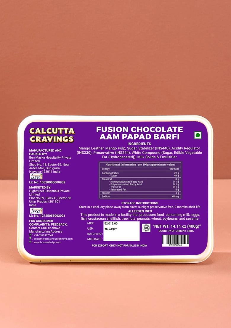 Chocolate Aam Papd Barfi 14.11 oz (400 g) - Indya