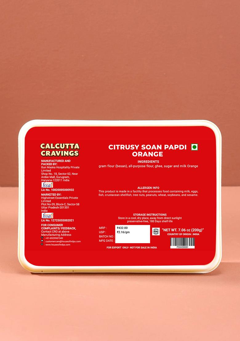 Soan Papdi Orange 7.06 oz (200 g) - Indya