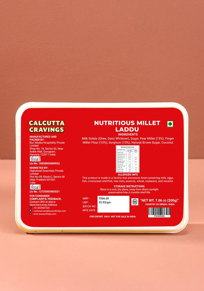 Millet Laddu 7.06 oz (200 g) - Indya
