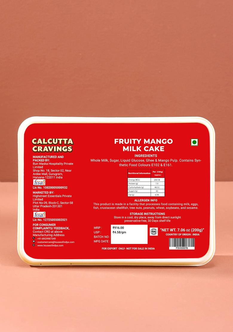 Mango Milk Cake 7.06 oz (200 g) - Indya