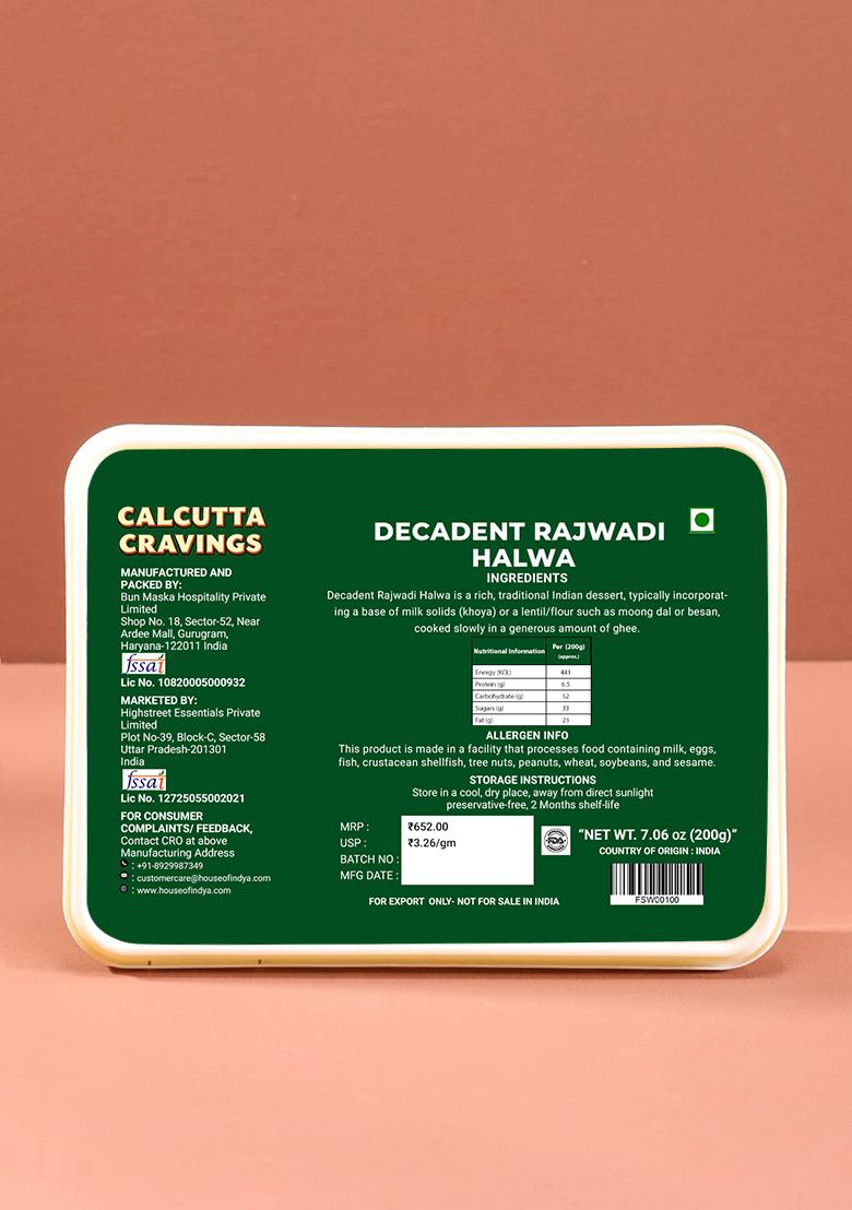 Rajwadi Halwa 7.06 oz (200 g) - Indya