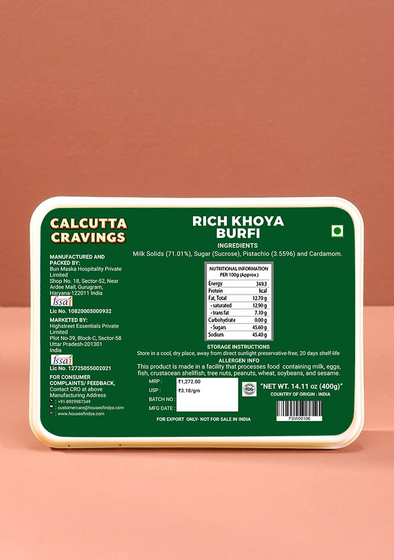 Khoya Burfi 14.11 oz (400 g) - Indya