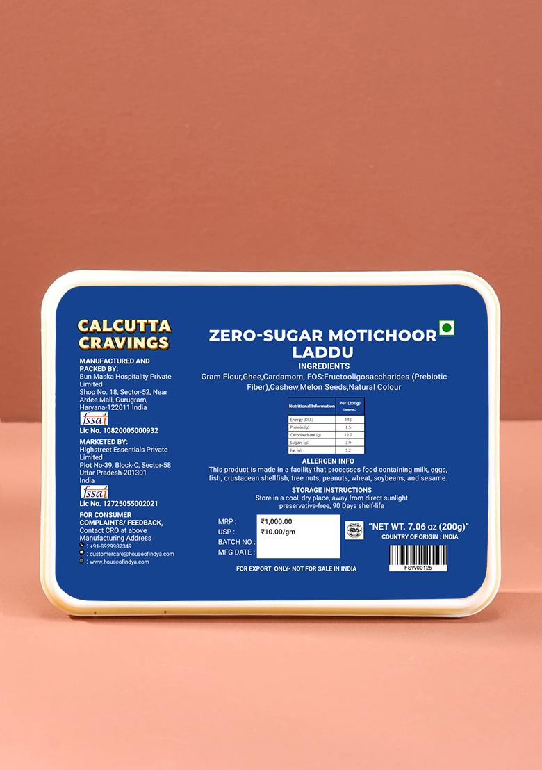 Zero Sugar Motichoor Laddu 7.06 oz (200 g) - Indya