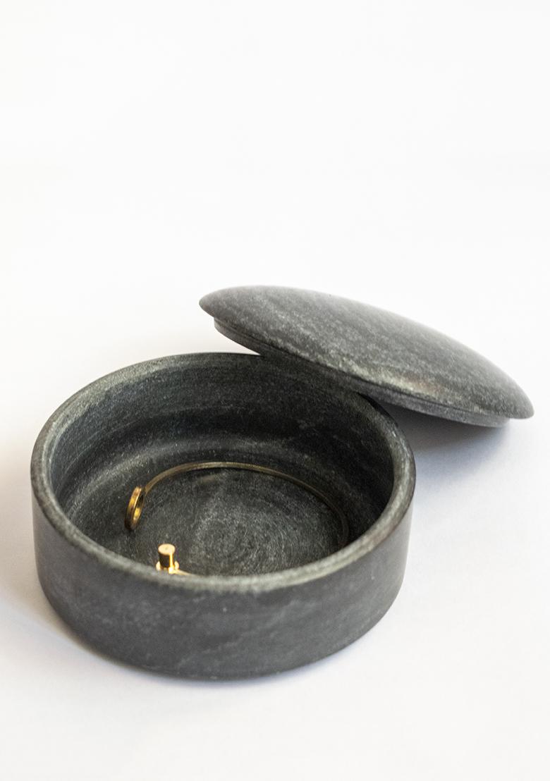 Multi Bulgy Trinket Box Black