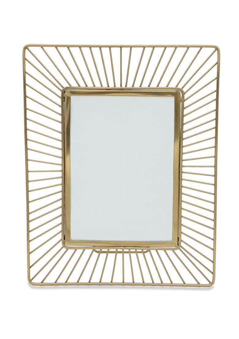 Gold Metal Sun Ray Photo Frame Large