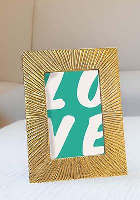 Gold Sunburst Photo Frame Gold Elegant Design