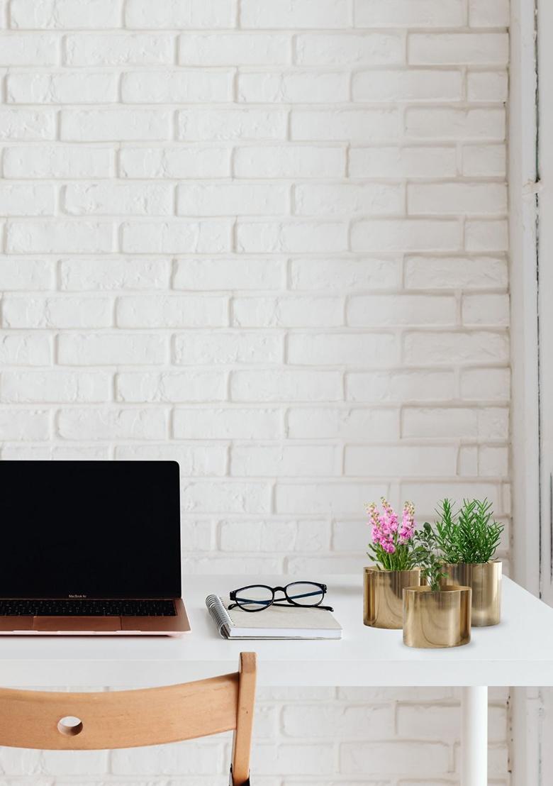 Gold Metal Mini Planter(Set Of 3)