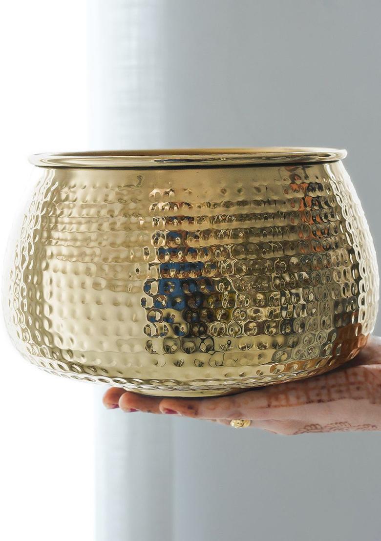 Gold Classic Metal Planter Finish