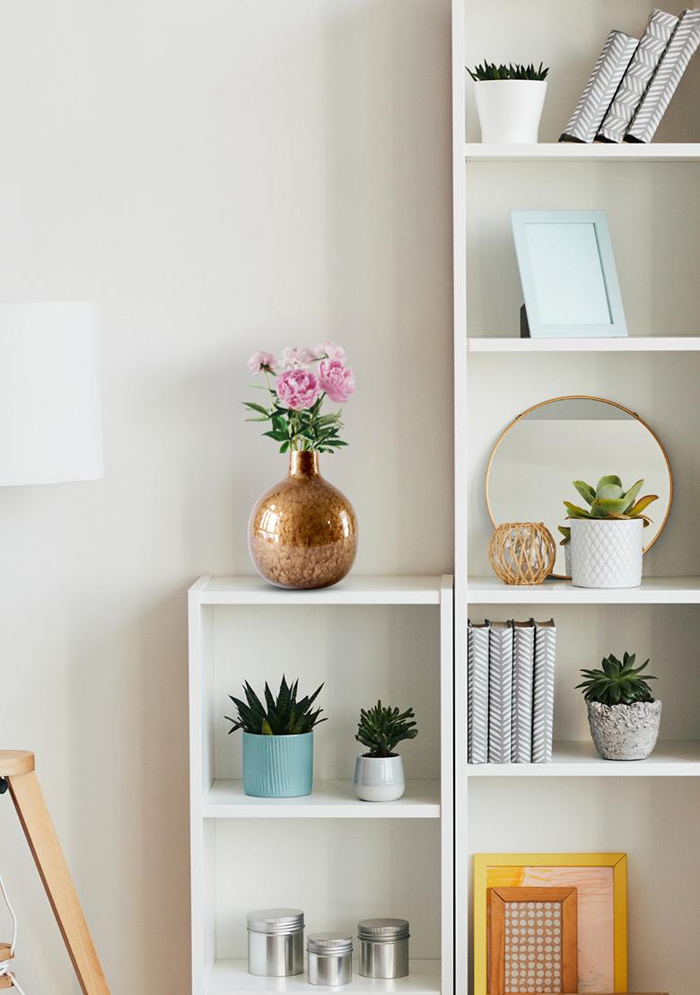 Antique Gold Metal Flower Vase Antique Gold Decorative Design