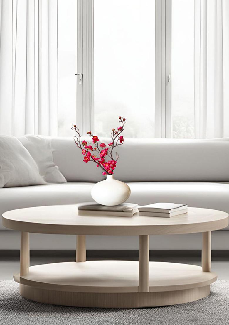 White Metal Flower Vase Wide Premium Look