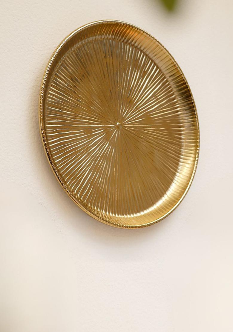 Gold Sunburst Metal Wall Plates Largefinish