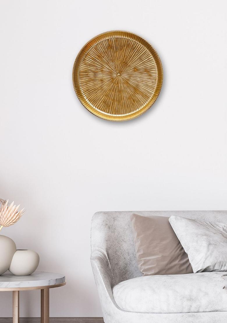 Gold Sunburst Metal Wall Plates Largefinish