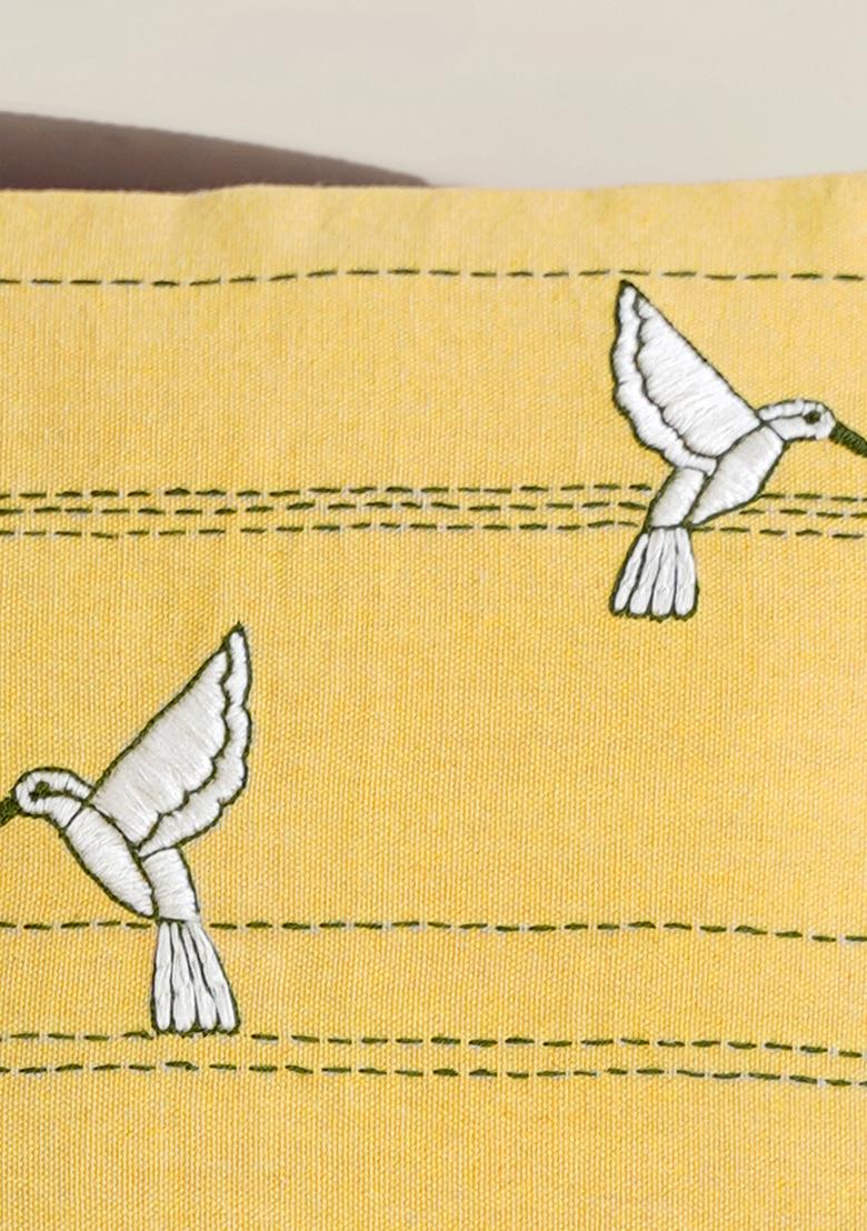 Sand Yellow Morning Abstract Cushion Cover