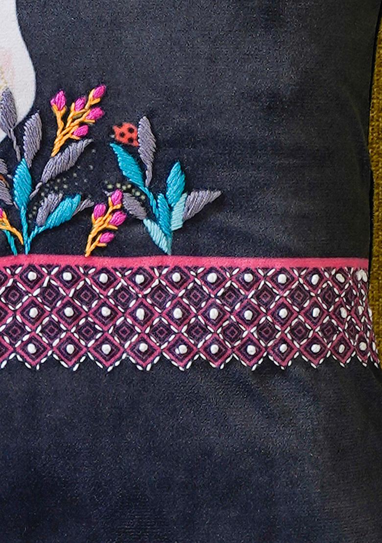 Black Pure Joy Cushion Cover