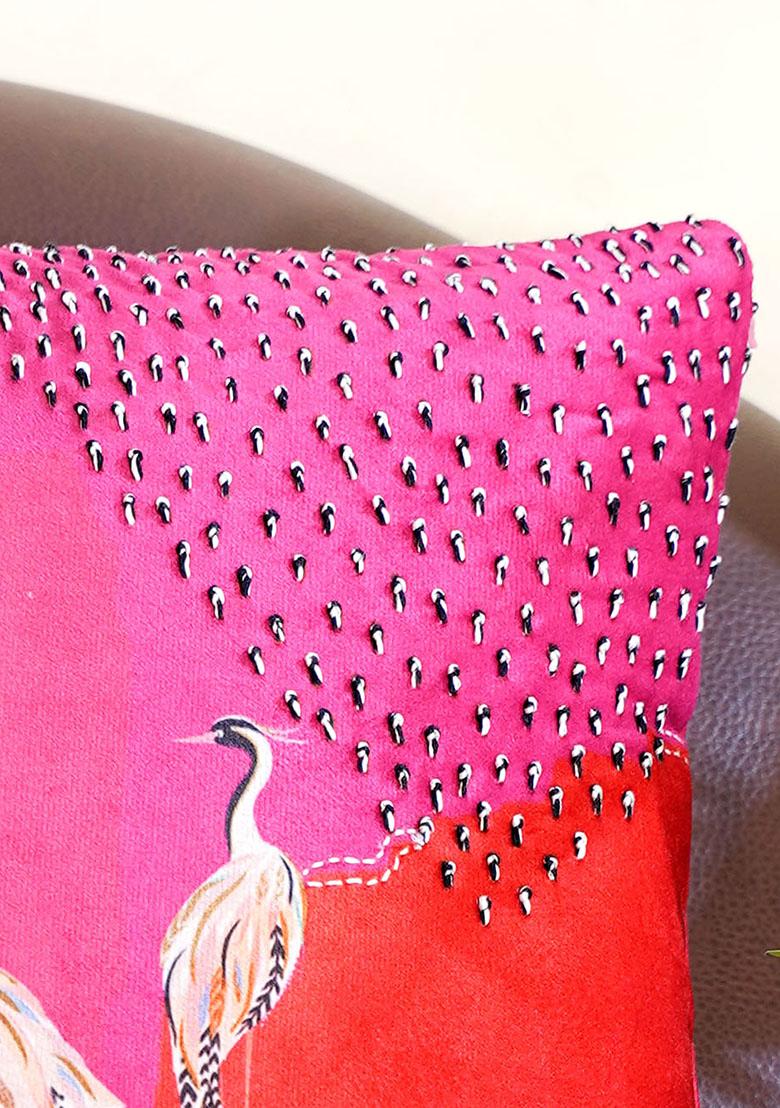 Pink Pure Joy Graceful Flamingos Cushion Cover