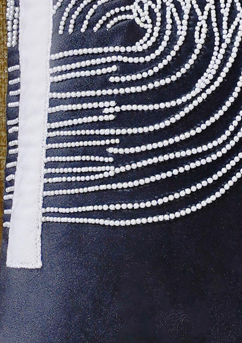 Black Mesmerizing Mystery Velvet Abstract Cushion Cover