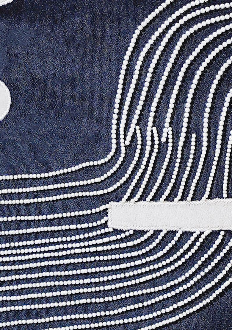 Black Velvet Abstract Cushion Cover