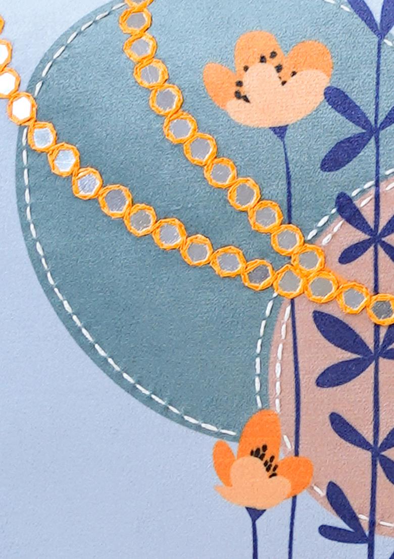 Sky Blue Harmony Of Elements Velvet Cushion Cover