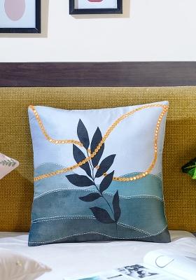 Sky Blue Harmony Of Elements Abstract Velvet Cushion Covers