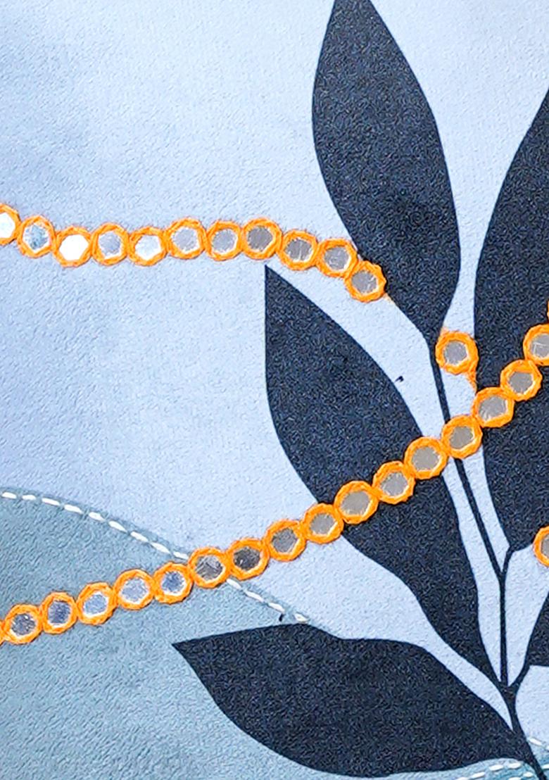 Sky Blue Harmony Of Elements Abstract Velvet Cushion Covers