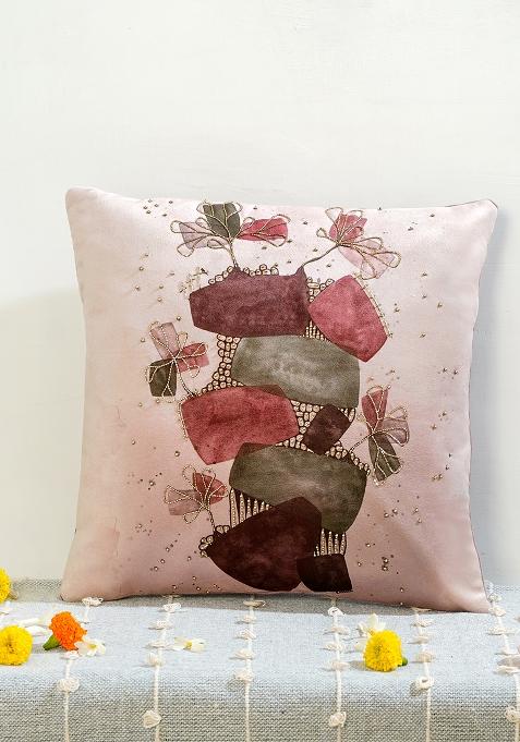 Pink Elysium Dreamscape Majestic Peaks Cape Cushion Cover